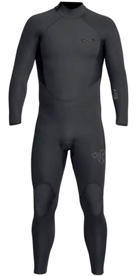 2025 Xcel Heren Axis 5/4mm Rug Ritssluiting Wetsuit ME54AXG5 - Black