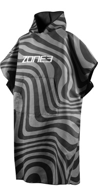 2026 ZONE3 Microfibre Changing Robe OW25UMFP104 - Black / Grey