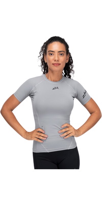 2026 Zhik Dames Eco Spandex LT Korte Mouw Baselayer Top DTP-0167-W-PLT -.. Platinum