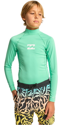 2026 Billabong Junior Waves All Day Long Sleeve Lycra-vest EBBWR00100 - Acid Green