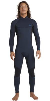2026 Billabong Heren Absolute 3/2mm Flatlock Rug Ritssluiting Wetsuit 24AW211601 - Ocean
