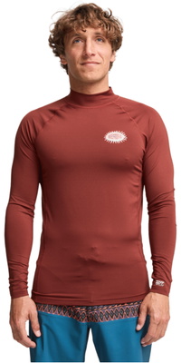 2026 Billabong Heren Heruitgave Lycra-vest Met Lange Mouwen EBYWR03026 - Burnt Red