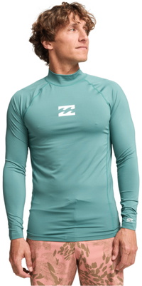2026 Billabong Heren Waves All Day Long Sleeve Lycra-vest EBYWR00102 - Sea Green