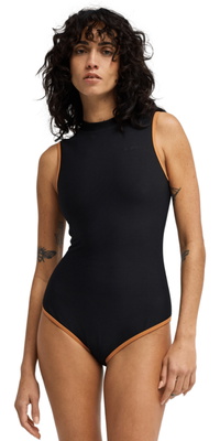 2026 Billabong Dames Tanlines Glider-badpak Met Hoge Hals 24O301603 - Black