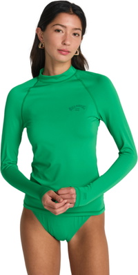 2026 Billabong Dames Tropical Surf Lycra-hemd Met Lange Mouwen EBJWR03014 - Summer Green