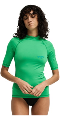 2026 Billabong Dames Tropisch Surfhemd Met Korte Mouwen Van Lycra EBJWR03041 - Summer Green