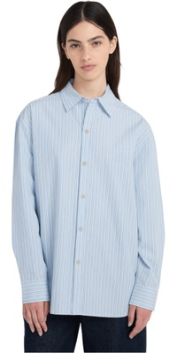 2026 Element Dames Klassieke Boyfriend Shirt ELJWT00117 - Classic Stripes Blue
