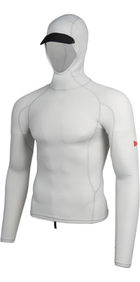 2026 Florence Marine X Heren Long Sleeve Utility Pocket Hooded Lycra Vest FMSS00011 - Silver