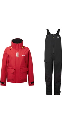 2026 Gill Dames OS3 Coastal Cruising Sailing Suit OS34JWOS33TW - Rood / Black