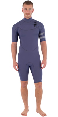 2026 Hurley Heren Air 2/2mm Borst Ritssluiting Shorty Wetsuit MSS0013252 - Destroyer