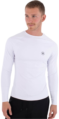 2026 Hurley Heren Slim Fit Icon Circle Long Sleeve Lycra Vest MLEU00008 - White