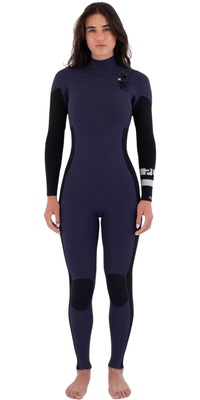 2026 Hurley Dames Plus 3/2mm Borst Ritssluiting Wetsuit WFS0012302 - Vintage Iris