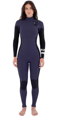 2026 Hurley Dames Plus 4/3mm Borst Ritssluiting Wetsuit WFS0012403 - Vintage Iris