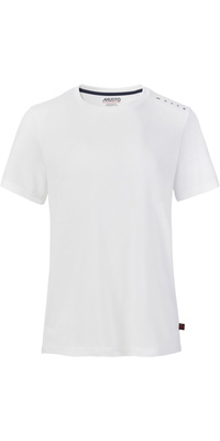 2026 Musto Dames Evo Crew Sunblock Short Sleeve Tee 82444 - White