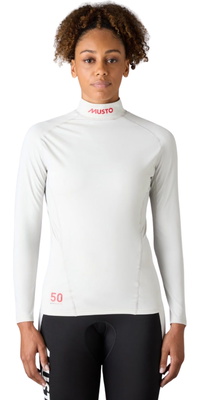 2026 Musto Dames Flexlite Cool Long Sleeve Top 82536 - Platinum