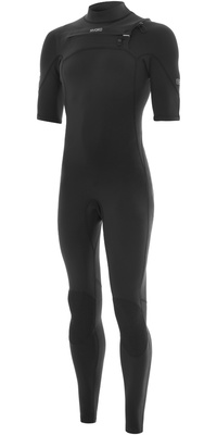 2026 Nyord Heren Solu Yulex 2/2mm Korte Mouwen Borst Ritssluiting Fl Wetsuit SOLM22SSF001 - Black