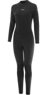 2026 Nyord Dames Solu Yulex 3/2mm Rug Ritssluiting Fl Wetsuit SOLW32FLBZ001 - Black
