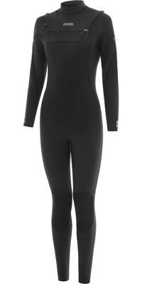 2026 Nyord Dames Solu Yulex 3/2mm Borst Ritssluiting Fl Wetsuit SOLW32FLCZ001 - Black