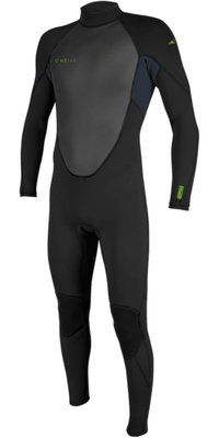 2026 ONeill Junior Reactor-2 3/2mm Back Zip Wetsuit 5044B - Black / Slate