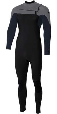 2026 ONeill Heren Epic 3/2mm Borst Ritssluiting Wetsuit 5646 - Black / Slate / Smoke