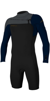 2026 ONeill Mens Hammer 2mm Chest Zip Long Sleeve Springsuit Wetsuit 4928 - Black / Abyss / Graphite