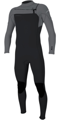 2026 ONeill Heren Hammer 3/2mm Borst Ritssluiting Wetsuit 4926 - Tempered Steel / Smoke / Smoke