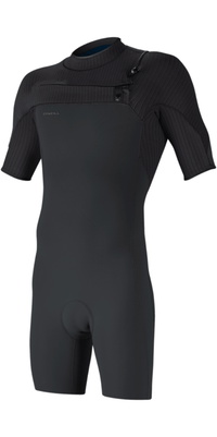 2026 ONeill Heren Hyperfreak 2mm Borst Ritssluiting Shorty Wetsuit 5495 - Tempered Steel / Graphite