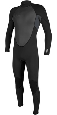 2026 ONeill Mens Reactor-2 3/2mm Back Zip Wetsuit 5040B - Black / Graphite