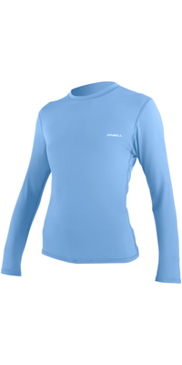 2026 ONeill Womens Basic Skins Long Sleeve Sun Shirt 5720 - Azurine