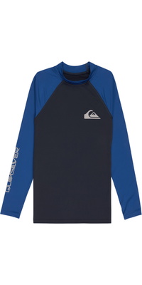 2026 Quiksilver Junior Everyday UPF50 Lycra Vest Met Lange Mouwen AQBWR03065 - Donkerblauw / Monaco Blue