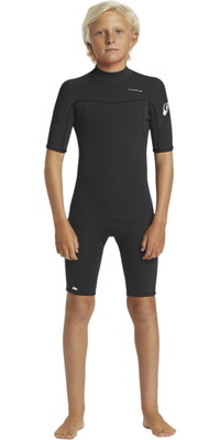 2026 Quiksilver Junior Everyday Sessions 2mm Rug Ritssluiting Shorty Wetsuit EQBW503025 - Black