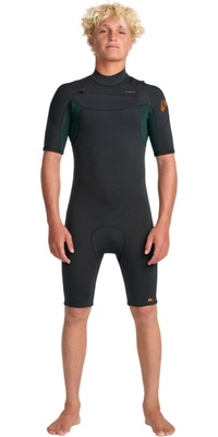 2026 Quiksilver Heren Everyday Sessions 2/2mm Borst Ritssluiting Shorty Wetsuit 25AW253501 - Jade