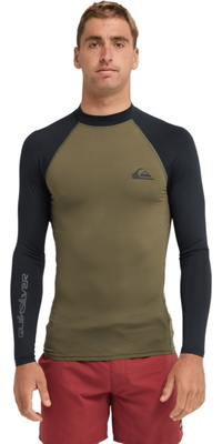 2026 Quiksilver Heren Everyday UPF50 Lycra-vest Met Lange Mouwen AQYWR03131 - Grape Leaf / Black