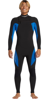 2026 Quiksilver Heren Mercury 3/2mm Borst Ritssluiting Wetsuit AQYW103117 - Olympian Blue