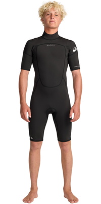 2026 Quiksilver Heren Prologue 2/2mm Rug Ritssluiting Shorty Wetsuit 25AW253503 - Black
