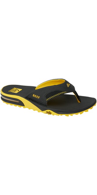 2026 Reef Heren Fanning Pregame-sandalen CJ7225 - Black / Geel