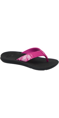 2026 Reef Dames Santa Ana Sandalen CJ8827 - Fuchsia Red / Black