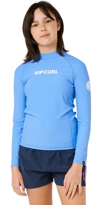 2026 Rip Curl Junior Klassiek Surfshirt Met Lange Mouwen Van Lycra 14DGRV - Cornflower Blue