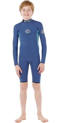 2026 Rip Curl Junior Dawn Patrol 2mm Rug Ritssluiting Lange Mouwen Lente Wetsuit 11EBSP - Light Navy