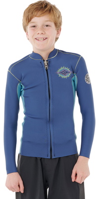 2026 Rip Curl Junior Dawn Patrol Front Zip Neo Jacket 118BWJ - Light Navy