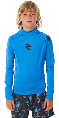 2026 Rip Curl Junior Waves UPF-lycrahemd Met Lange Mouwen 12VBRV - Blue Gum