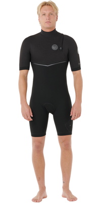 2026 Rip Curl Mens E-Bomb 2/2mm Zip Free Shorty Wetsuit 124MSP - Black