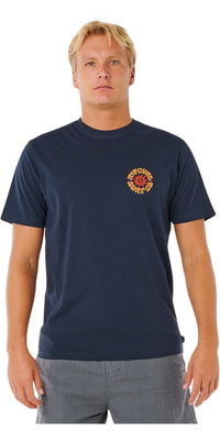 2026 Rip Curl Heren Pacific Rinse Circle Tee 0XDMTE - Dark Navy