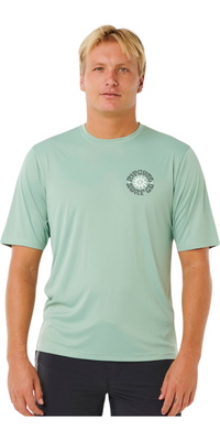 2026 Rip Curl Heren Pacific Rinse Surflite UPF Short Sleeve Lycra Vest 16ZMRV - Aloe