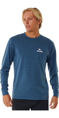 2026 Rip Curl Heren Stack UPF Long Sleeve Lycra Vest 166MRV - Navy Marle