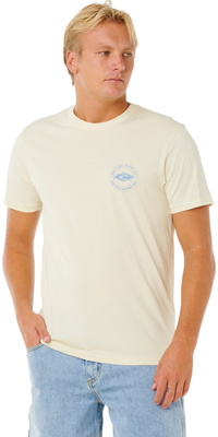 2026 Rip Curl Heren Staple Tee 0TQMTE - Lemon Ice