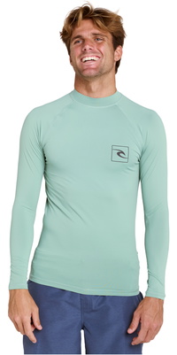 2026 Rip Curl Heren Streamline UPF Lycra Vest Met Lange Mouwen 171MRV - Aloe