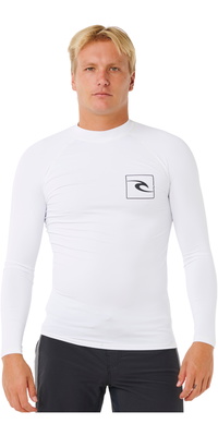 2026 Rip Curl Heren Streamline UPF Lycra Vest Met Lange Mouwen 171MRV - White