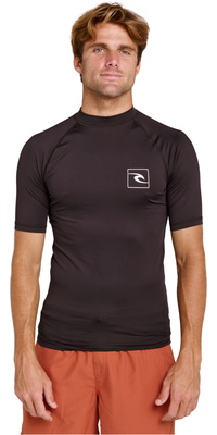 2026 Rip Curl Heren Streamline UPF Lycra-vest Met Korte Mouwen 172MRV - Black