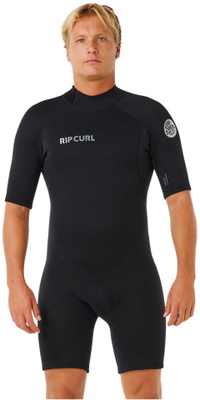 2026 Rip Curl Heren Trad 2mm Rug Ritssluiting Shorty 12AMSP - Black